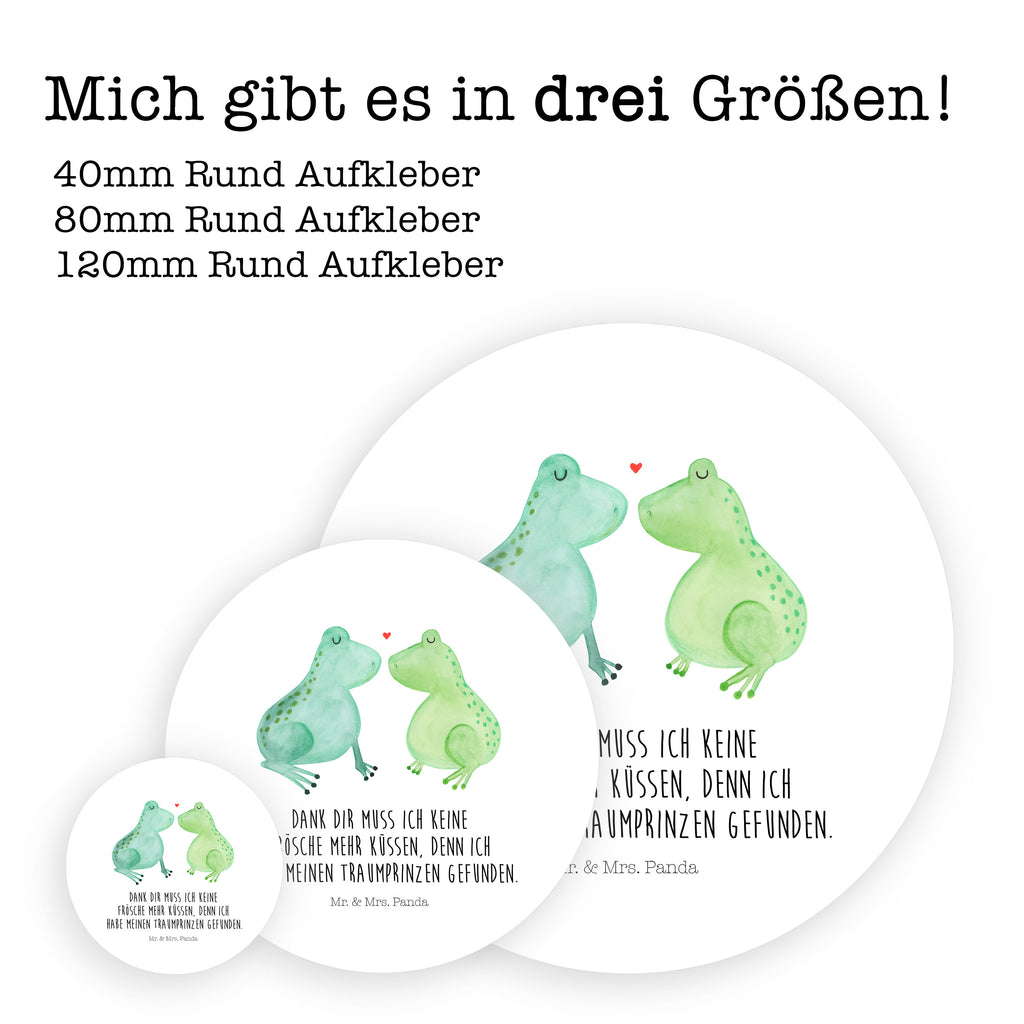 40mm Rund Aufkleber Frosch Liebe