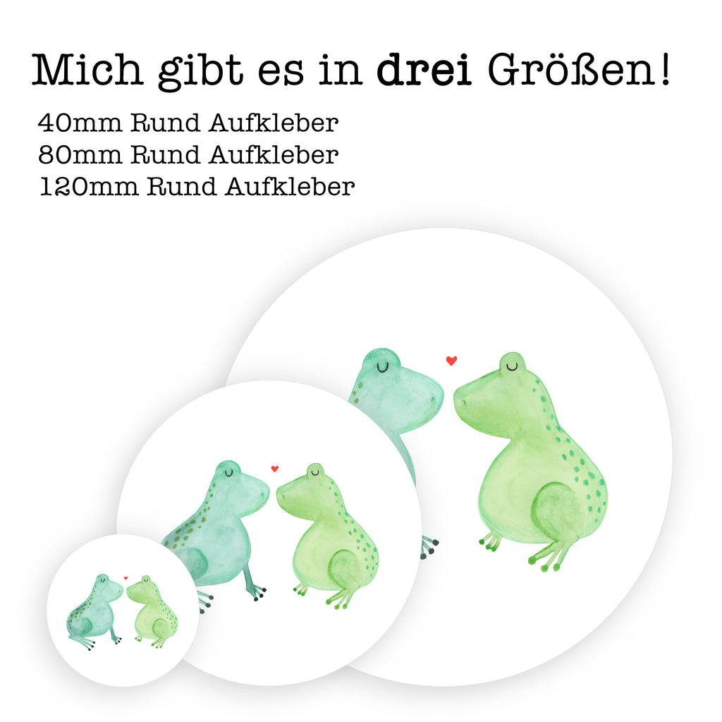 40mm Rund Aufkleber Frosch Liebe