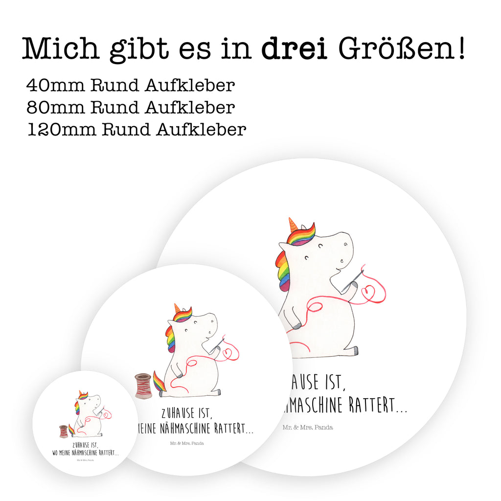 40mm Rund Aufkleber Einhorn Näherin Sticker, Aufkleber, Etikett, Einhorn, Einhörner, Einhorn Deko, Pegasus, Unicorn, Näherin, nähen, Mädchen, Freundin, Häkeln, Stricken, basteln, Nähzimmer