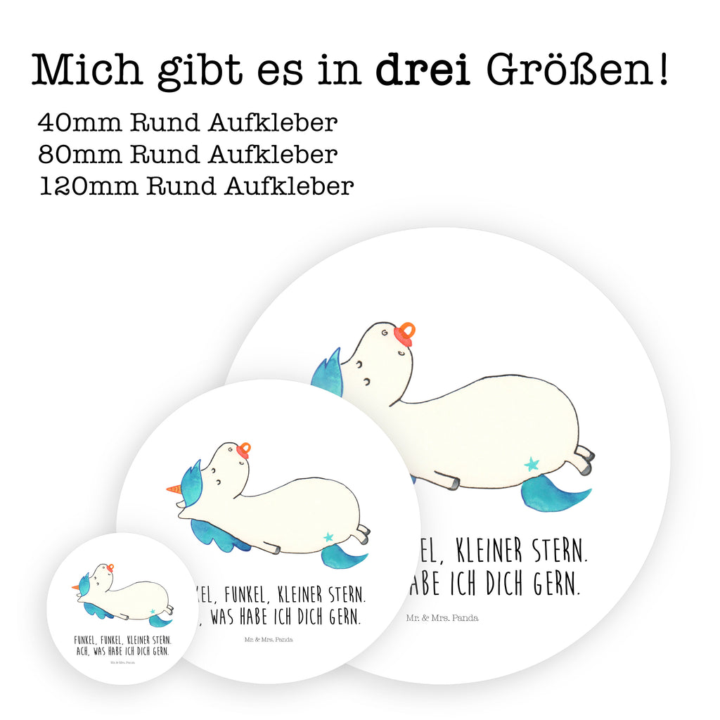 40mm Rund Aufkleber Einhorn Schnullie Sticker, Aufkleber, Etikett, Einhorn, Einhörner, Einhorn Deko, Pegasus, Unicorn, Baby, Kleinkind, Geburt, Geburtstag, Säugling, Schnuller, Geschenk Geburt, Mutter, Mama