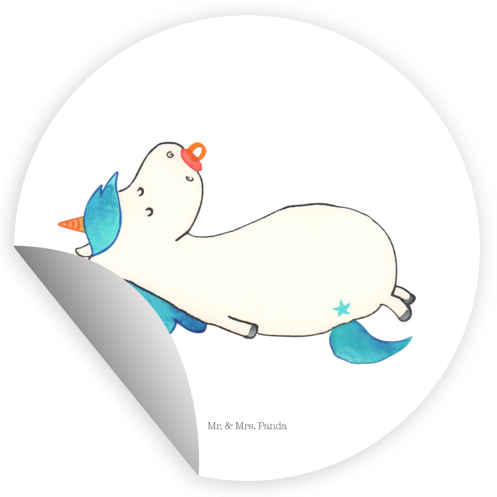 40mm Rund Aufkleber Einhorn Schnullie Sticker, Aufkleber, Etikett, Einhorn, Einhörner, Einhorn Deko, Pegasus, Unicorn, Baby, Kleinkind, Geburt, Geburtstag, Säugling, Schnuller, Geschenk Geburt, Mutter, Mama