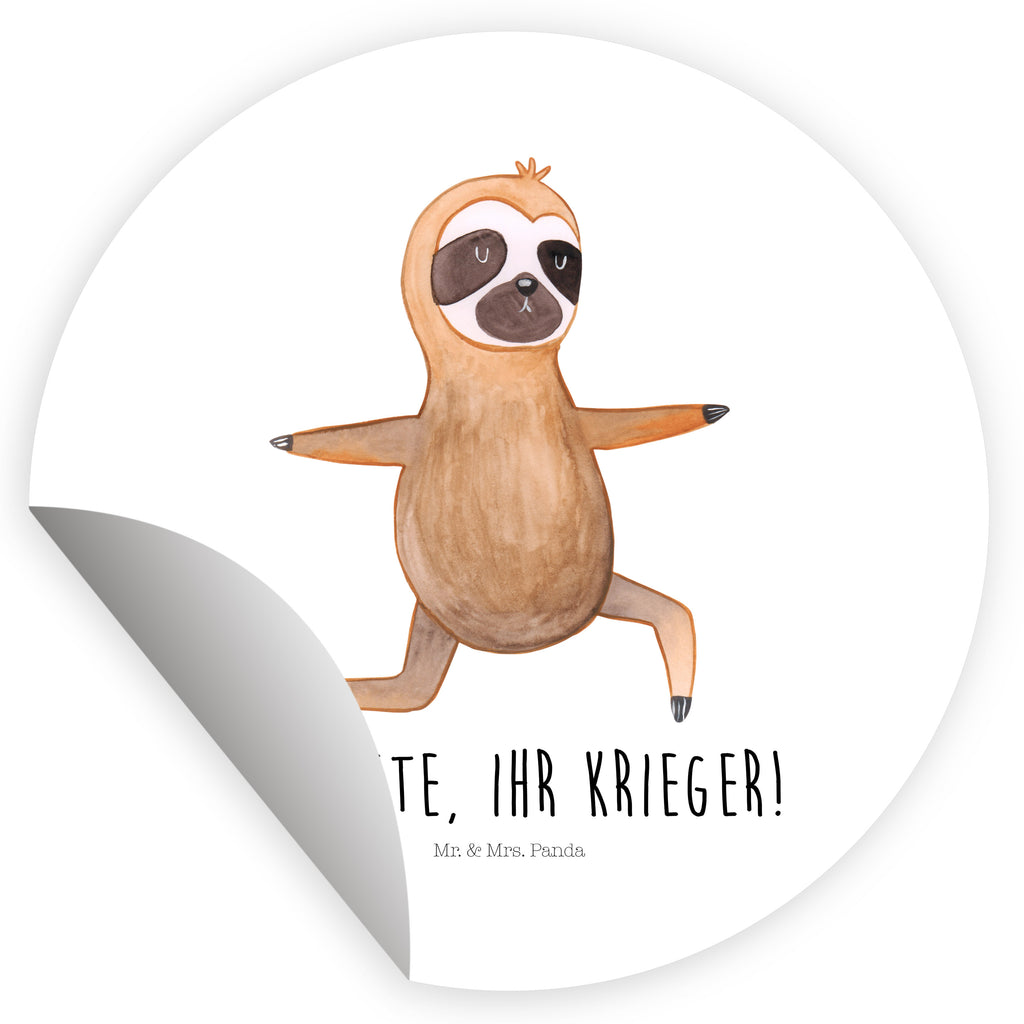 40mm Rund Aufkleber Faultier  Yoga