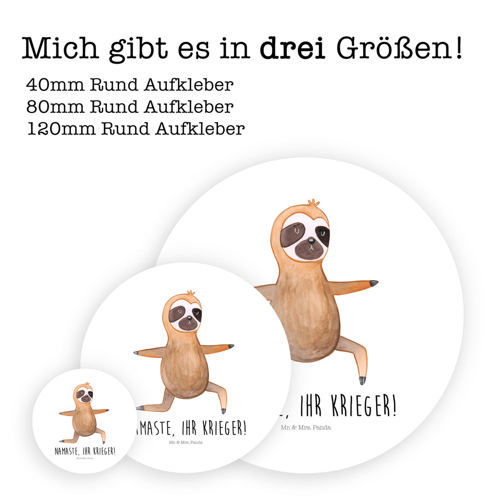 40mm Rund Aufkleber Faultier  Yoga