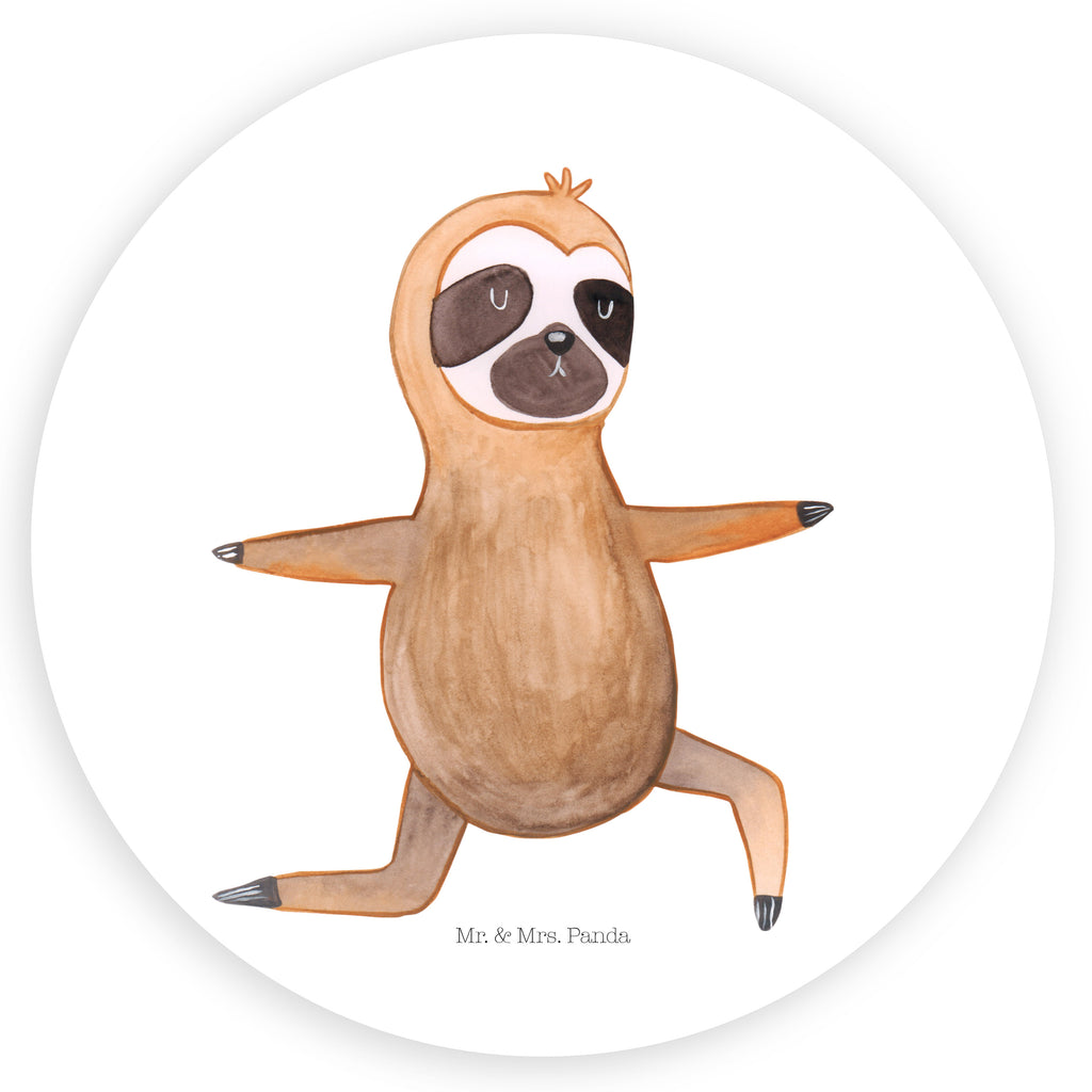 40mm Rund Aufkleber Faultier  Yoga