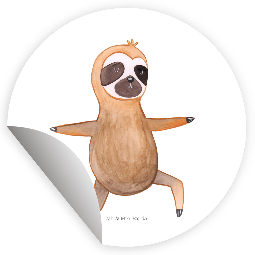 40mm Rund Aufkleber Faultier  Yoga