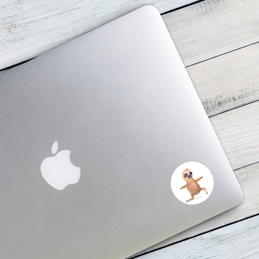 40mm Rund Aufkleber Faultier  Yoga