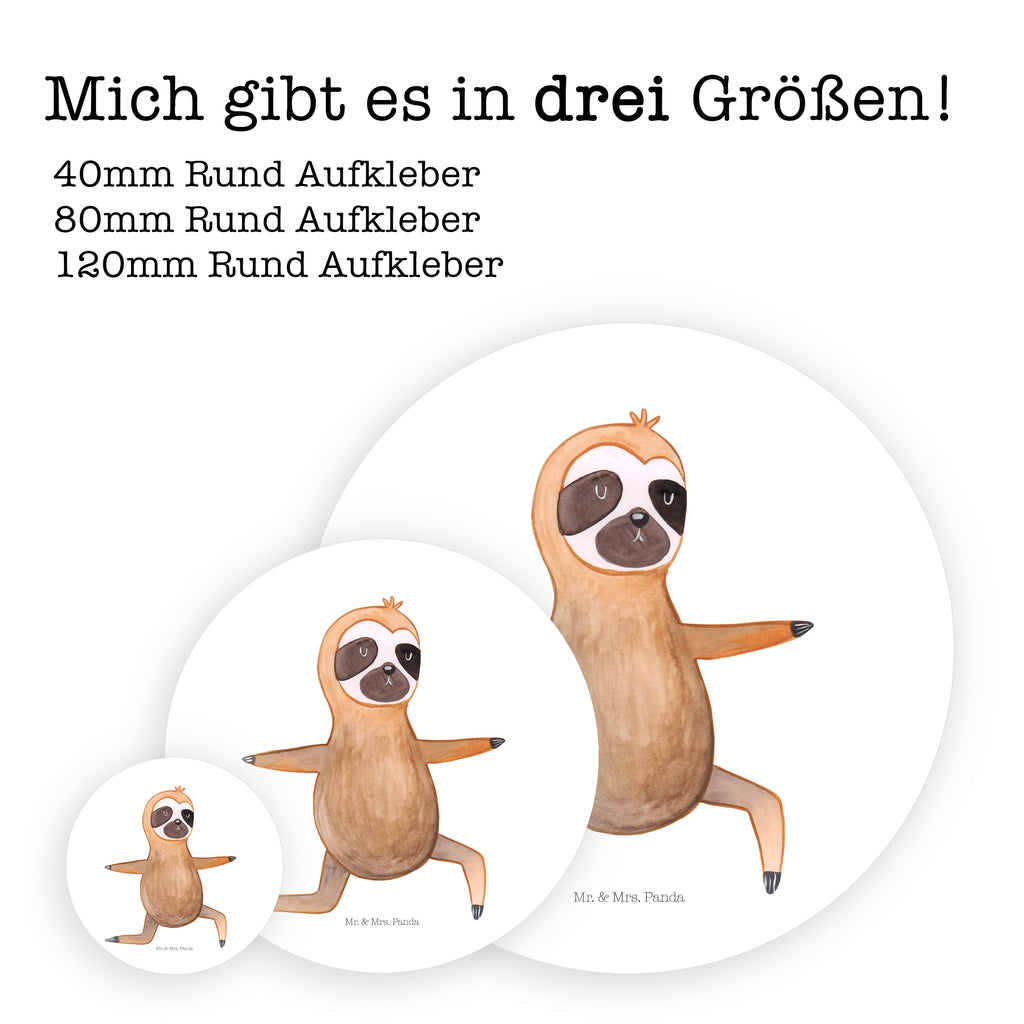 40mm Rund Aufkleber Faultier  Yoga