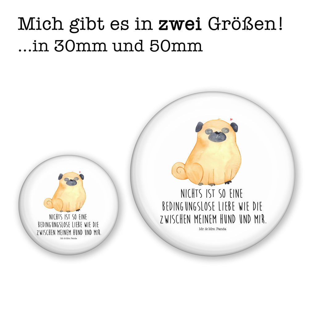 50mm Button Mops 50mm Button, Button, Pin, Anstecknadel, Hund, Hundemotiv, Haustier, Hunderasse, Tierliebhaber, Hundebesitzer, Sprüche, Mops, Liebe, Hundeliebe