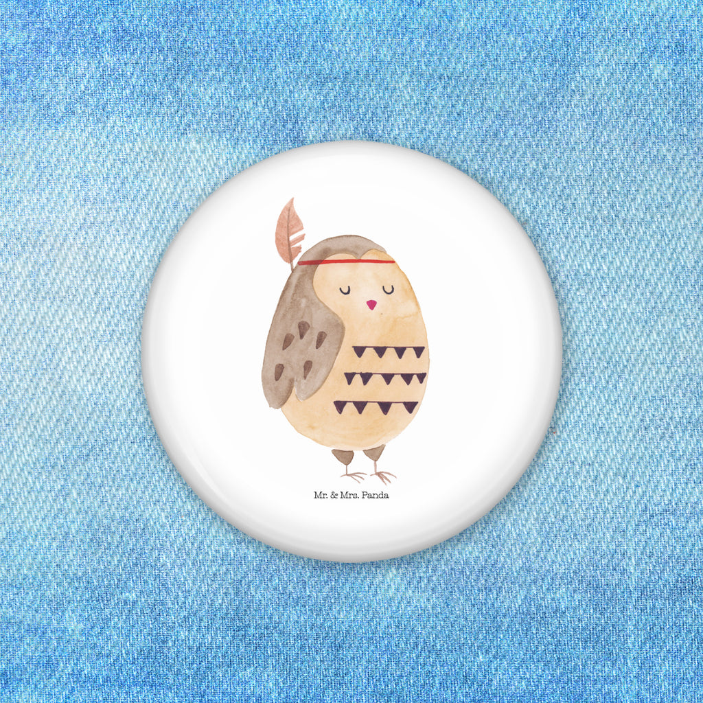 50mm Button Eule Federschmuck 50mm Button, Button, Pin, Anstecknadel, Eule, Eule Deko, Owl, Das Leben ist ein Abenteuer, Reisespruch, Federschmuck, Dekoration