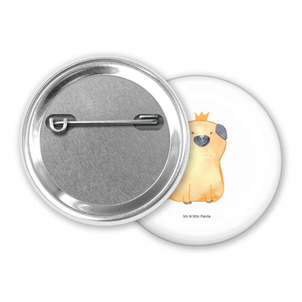 50mm Button Mops Krone 50mm Button, Button, Pin, Anstecknadel, Hund, Hundemotiv, Haustier, Hunderasse, Tierliebhaber, Hundebesitzer, Sprüche, Mops, allergisch, kinderlos, Hausregel, Hundebesitzer. Spruch, lustig