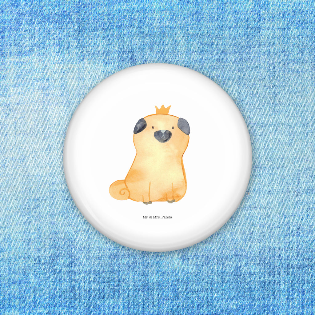 50mm Button Mops Krone 50mm Button, Button, Pin, Anstecknadel, Hund, Hundemotiv, Haustier, Hunderasse, Tierliebhaber, Hundebesitzer, Sprüche, Mops, allergisch, kinderlos, Hausregel, Hundebesitzer. Spruch, lustig
