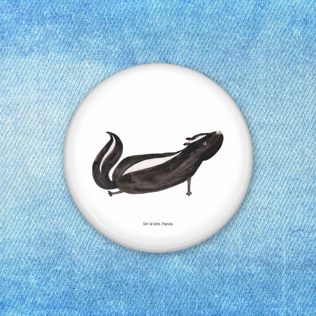 50mm Button Stinktier Yoga 50mm Button, Button, Pin, Anstecknadel, Stinktier, Skunk, Wildtier, Raubtier, Stinker, Stinki, Yoga, Namaste, Lebe, Liebe, Lache