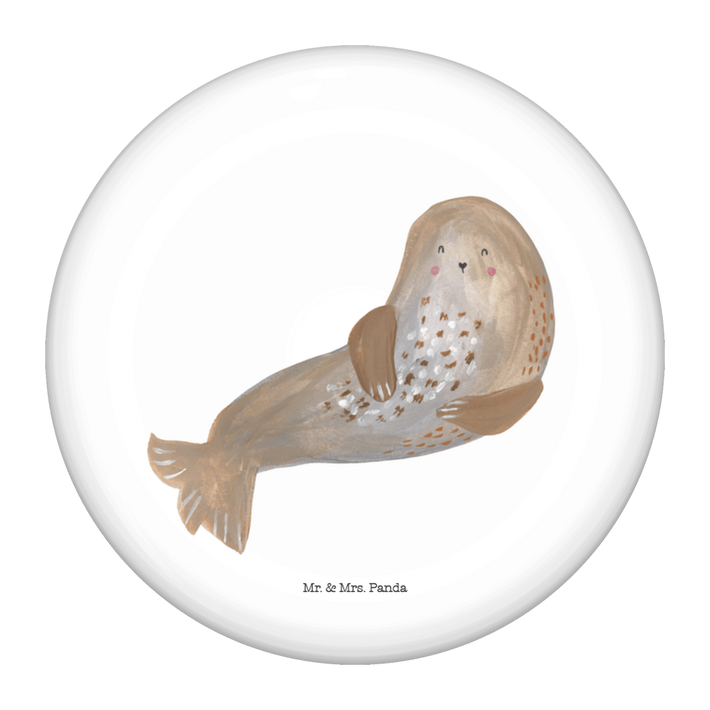 50mm Button Robbe lachend 50mm Button, Button, Pin, Anstecknadel, Tiermotive, Gute Laune, lustige Sprüche, Tiere, Robbe, Robben, Seehund, Strand, Meerestier, Ostsee, Nordsee