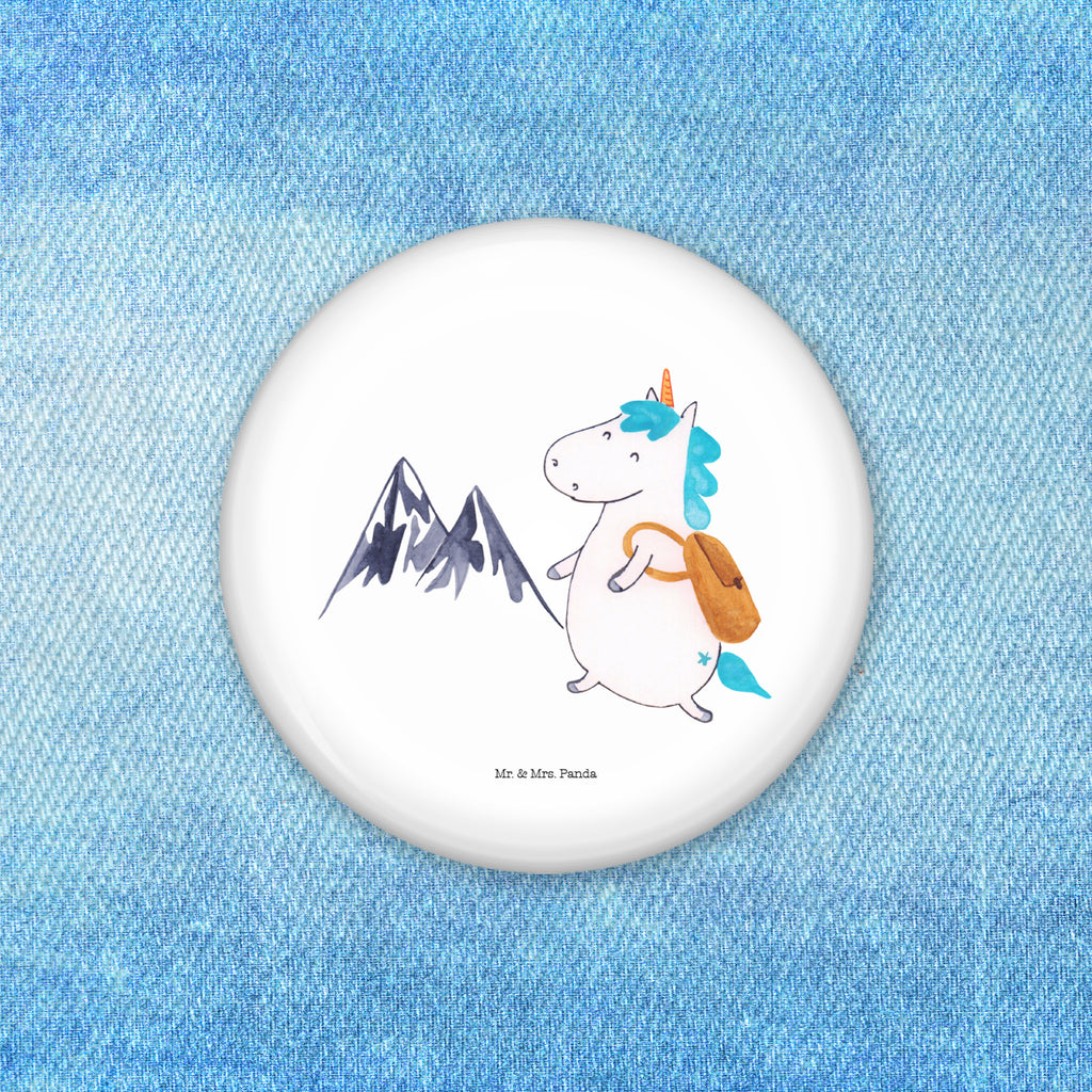 50mm Button Einhorn Bergsteiger