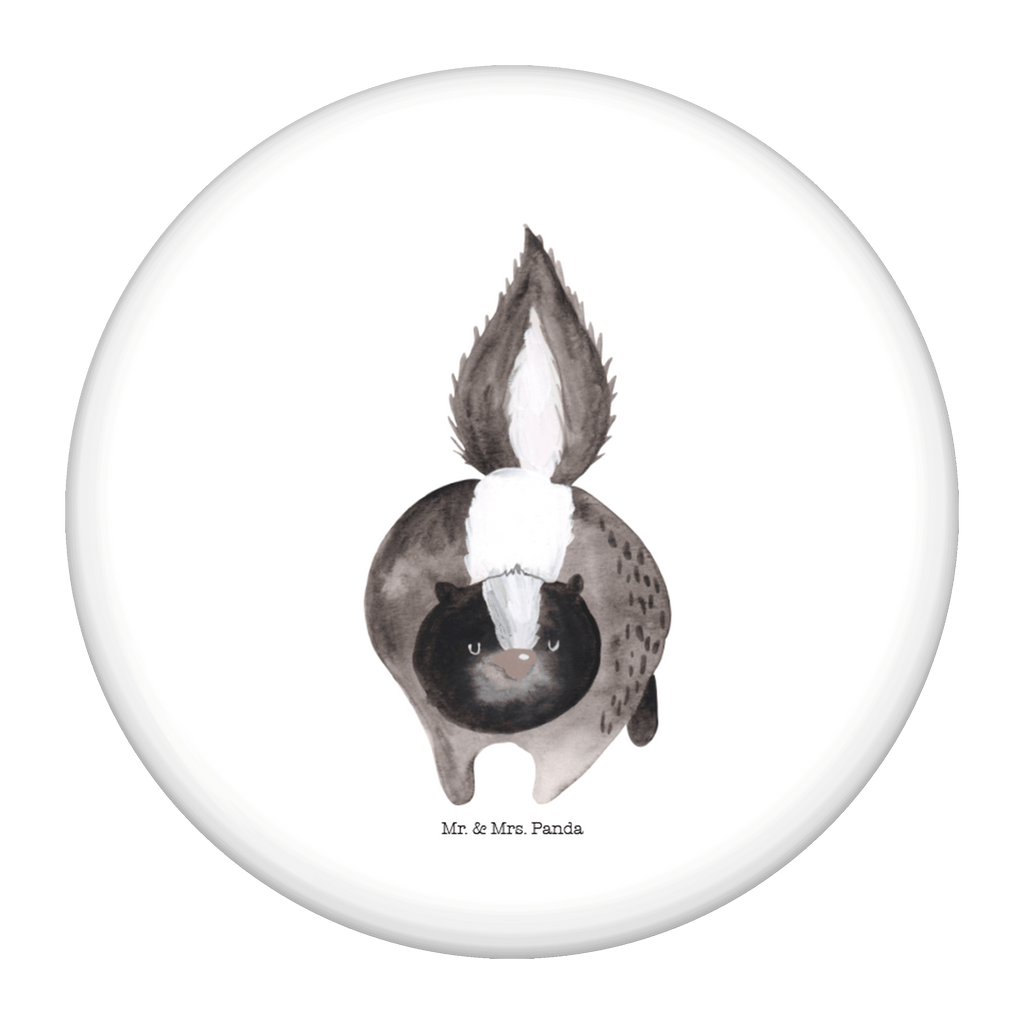 50mm Button Stinktier Angriff 50mm Button, Button, Pin, Anstecknadel, Stinktier, Skunk, Wildtier, Raubtier, Stinker, Stinki, wütend, Drohung