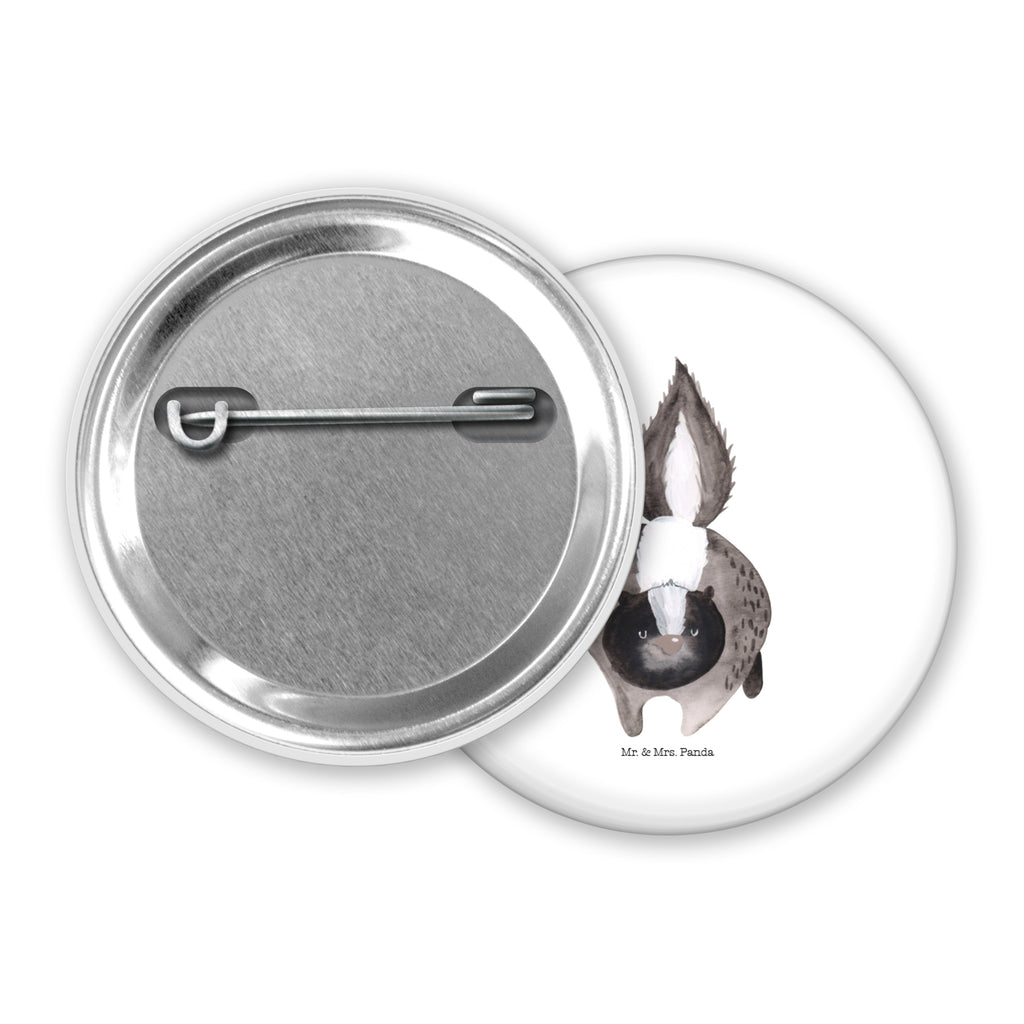 50mm Button Stinktier Angriff 50mm Button, Button, Pin, Anstecknadel, Stinktier, Skunk, Wildtier, Raubtier, Stinker, Stinki, wütend, Drohung
