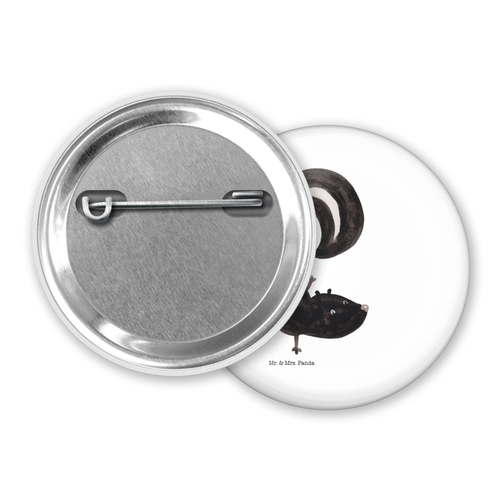 50mm Button Stinktier Handstand 50mm Button, Button, Pin, Anstecknadel, Stinktier, Skunk, Wildtier, Raubtier, Stinker, Stinki, Spielplatz, verpielt, Kind