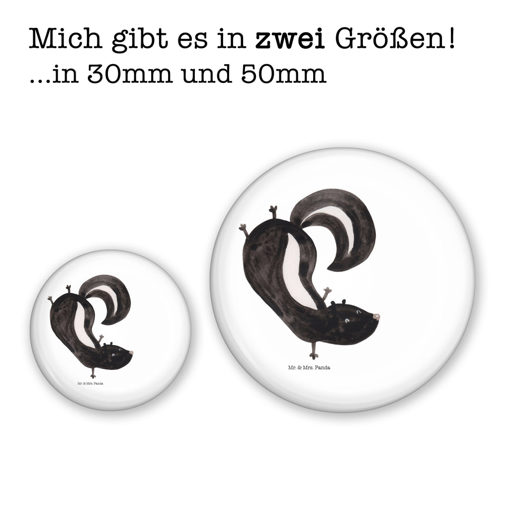 50mm Button Stinktier Handstand 50mm Button, Button, Pin, Anstecknadel, Stinktier, Skunk, Wildtier, Raubtier, Stinker, Stinki, Spielplatz, verpielt, Kind