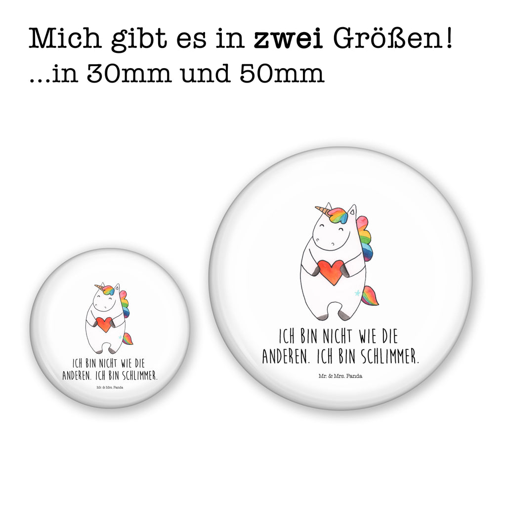 50mm Button Einhorn Herz 50mm Button, Button, Pin, Anstecknadel, Einhorn, Einhörner, Einhorn Deko, Pegasus, Unicorn, Herz, schlimm, böse, witzig, lustig, Freundin, anders, bunt