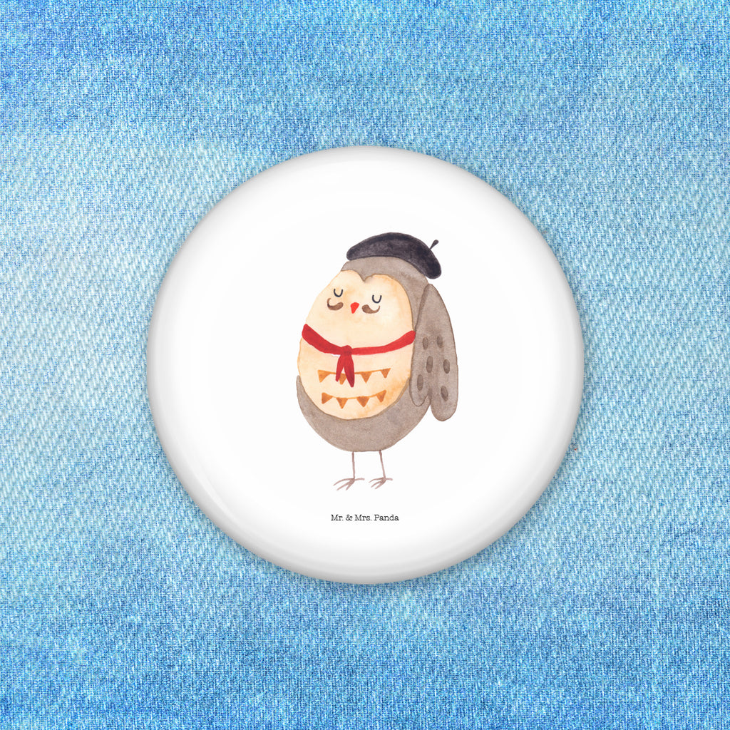50mm Button Eule Französisch 50mm Button, Button, Pin, Anstecknadel, Eule, Eulen, Eule Deko, Owl, hibou, La vie est belle, das Leben ist schön, Spruch schön, Spruch Französisch, Frankreich