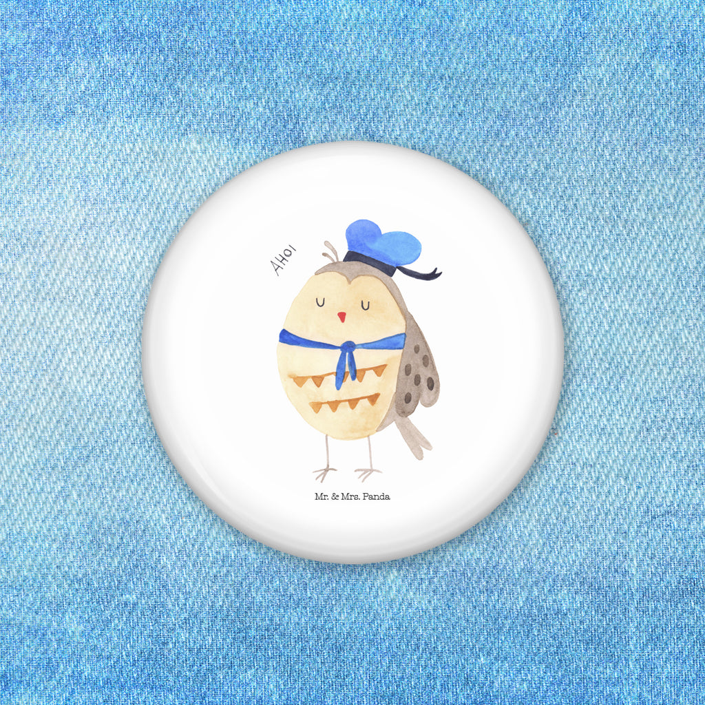 50mm Button Eule Matrosen 50mm Button, Button, Pin, Anstecknadel, Eule, Eule Spruch, Eule Deko, Owl, Wortspiel lustig, Matrose, Freundin, Ehe, Seefahrer, Heimathafen, Hochzeitstag Geschenk