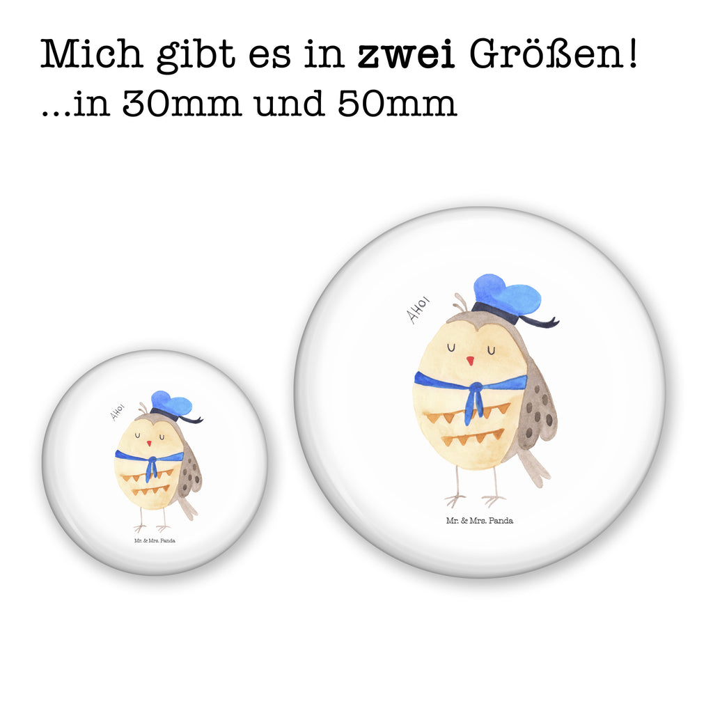 50mm Button Eule Matrosen 50mm Button, Button, Pin, Anstecknadel, Eule, Eule Spruch, Eule Deko, Owl, Wortspiel lustig, Matrose, Freundin, Ehe, Seefahrer, Heimathafen, Hochzeitstag Geschenk