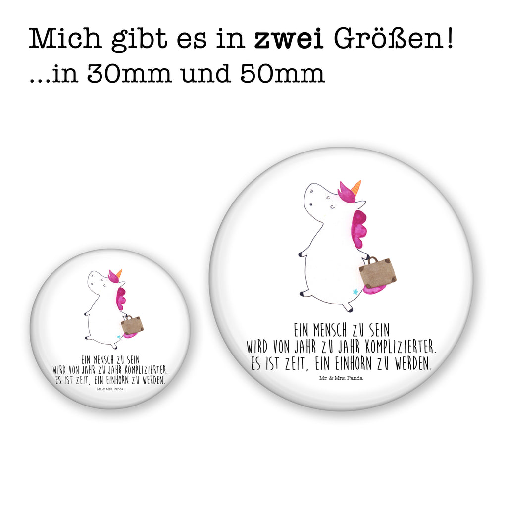 50mm Button Einhorn Koffer 50mm Button, Button, Pin, Anstecknadel, Einhorn, Einhörner, Einhorn Deko, Pegasus, Unicorn, unicorn, Koffer, Verreisen, Reise, Gepäck, Abenteuer, Erwachsen, Kind, albern, Spaß, lustig, witzig