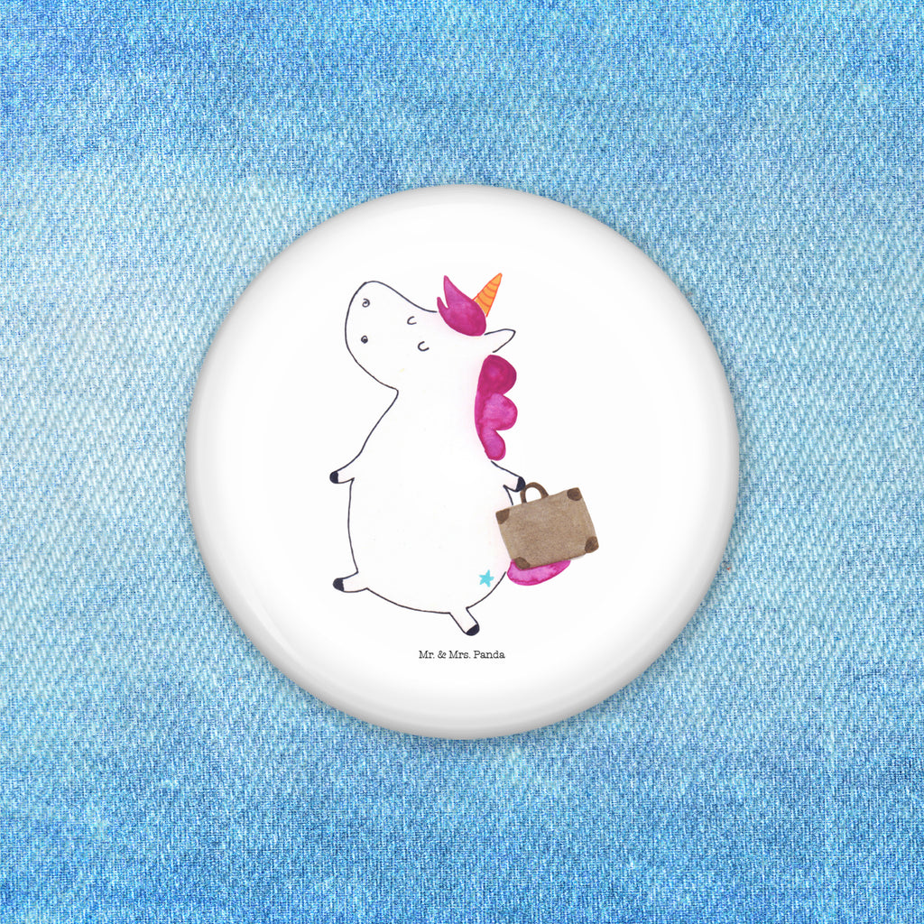 50mm Button Einhorn Koffer 50mm Button, Button, Pin, Anstecknadel, Einhorn, Einhörner, Einhorn Deko, Pegasus, Unicorn, unicorn, Koffer, Verreisen, Reise, Gepäck, Abenteuer, Erwachsen, Kind, albern, Spaß, lustig, witzig