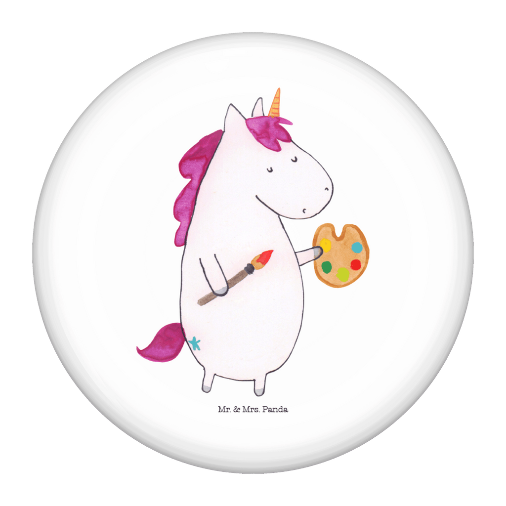 50mm Button Einhorn Künstler 50mm Button, Button, Pin, Anstecknadel, Einhorn, Einhörner, Einhorn Deko, Pegasus, Unicorn, Englisch, Künstler, Artist, Malen, Zeichnen, Welt, Farbe, Stift, Pinsel, Geschenk, Maler