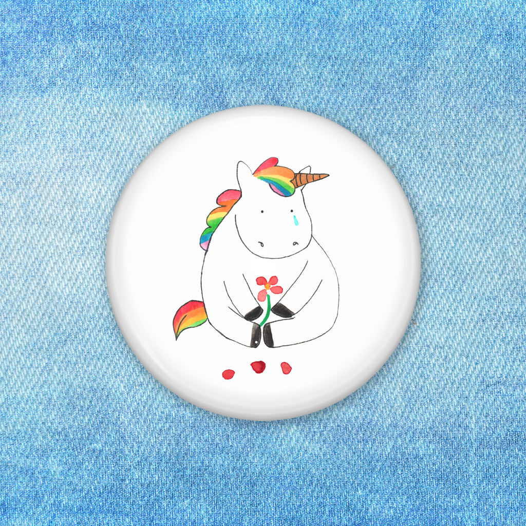 50mm Button Einhorn Traurig 50mm Button, Button, Pin, Anstecknadel, Einhorn, Einhörner, Einhorn Deko, Pegasus, Unicorn, Glitzer, Trösten. Freundschaft, Freunde, Liebe, Trauer, Grußkarte, Blume