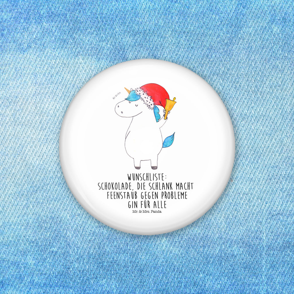 50mm Button Einhorn Weihnachtsmann 50mm Button, Button, Pin, Anstecknadel, Einhorn, Einhörner, Einhorn Deko, Pegasus, Unicorn, Gin, Schokolade, Schoki, Weihnachten, Weihnachtsmann, Nikolaus, Wunschzettel, Wunschliste, Feenstaub