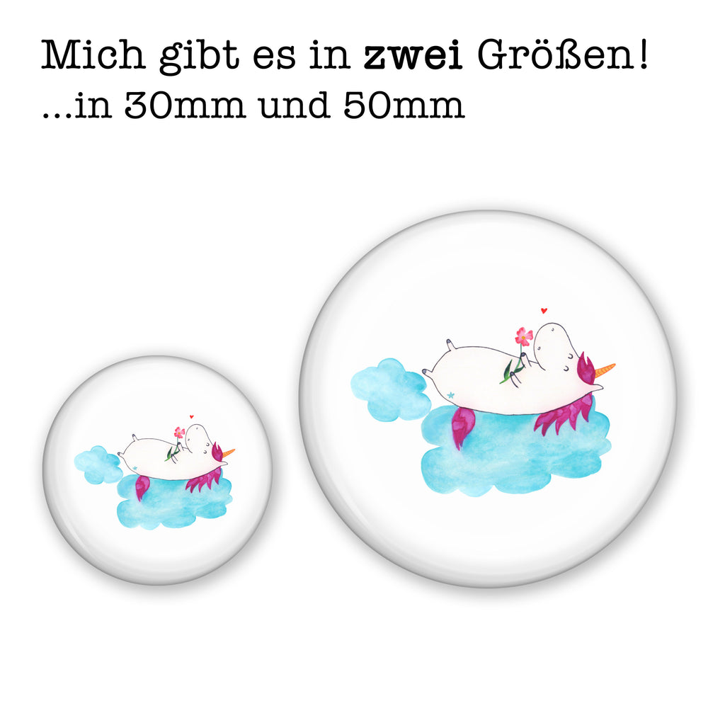 50mm Button Einhorn verliebt auf Wolke 50mm Button, Button, Pin, Anstecknadel, Einhorn, Einhörner, Einhorn Deko, Pegasus, Unicorn, verliebt, Liebe, Liebesbeweis, Freundin, Wolke