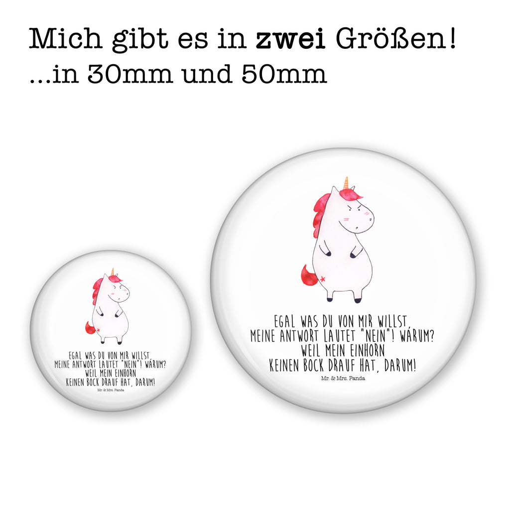 50mm Button Einhorn wütend