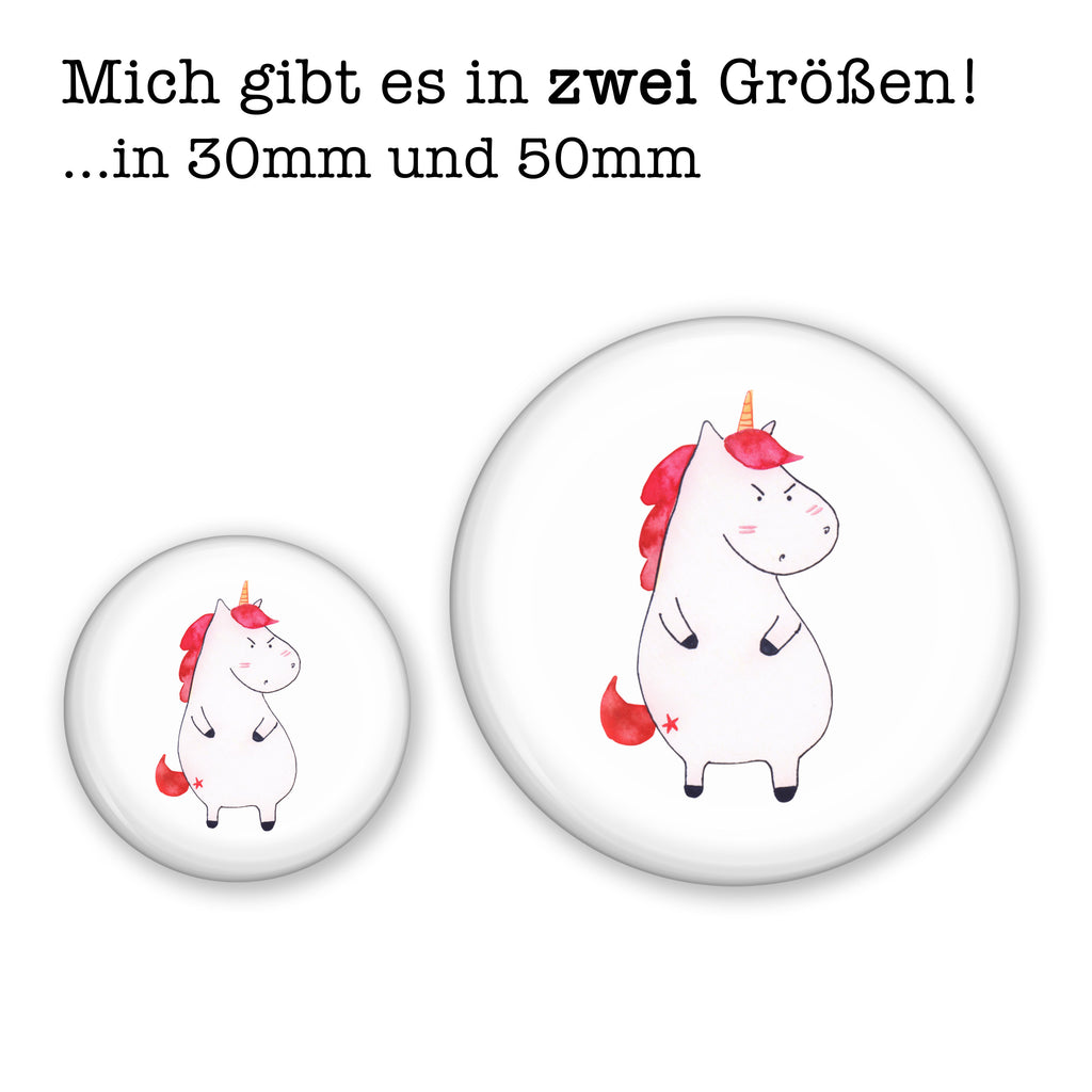 50mm Button Einhorn wütend