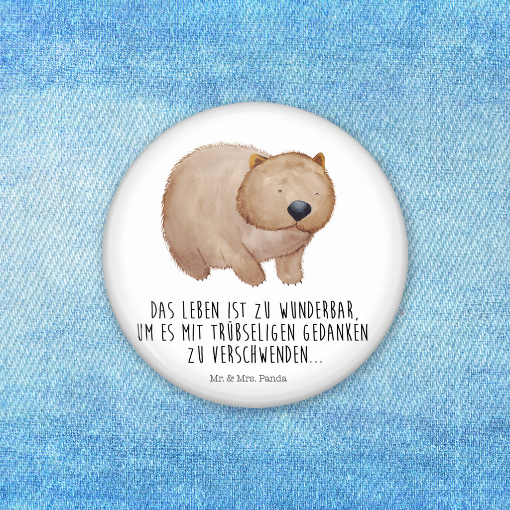 50mm Button Wombat 50mm Button, Button, Pin, Anstecknadel, Tiermotive, Gute Laune, lustige Sprüche, Tiere, Wombat, Das Leben ist schön, Motivation, Spruch, Australien