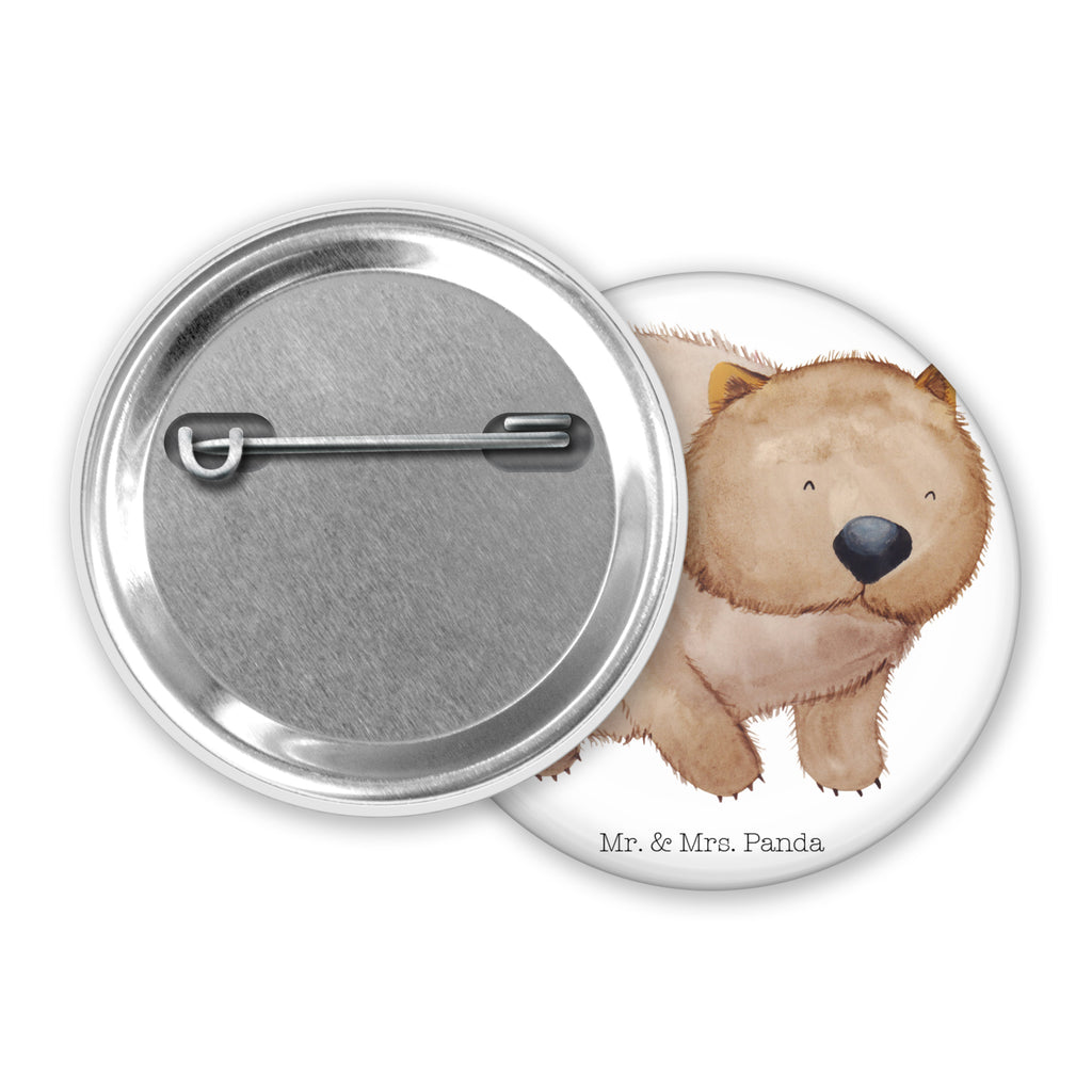50mm Button Wombat 50mm Button, Button, Pin, Anstecknadel, Tiermotive, Gute Laune, lustige Sprüche, Tiere, Wombat, Das Leben ist schön, Motivation, Spruch, Australien