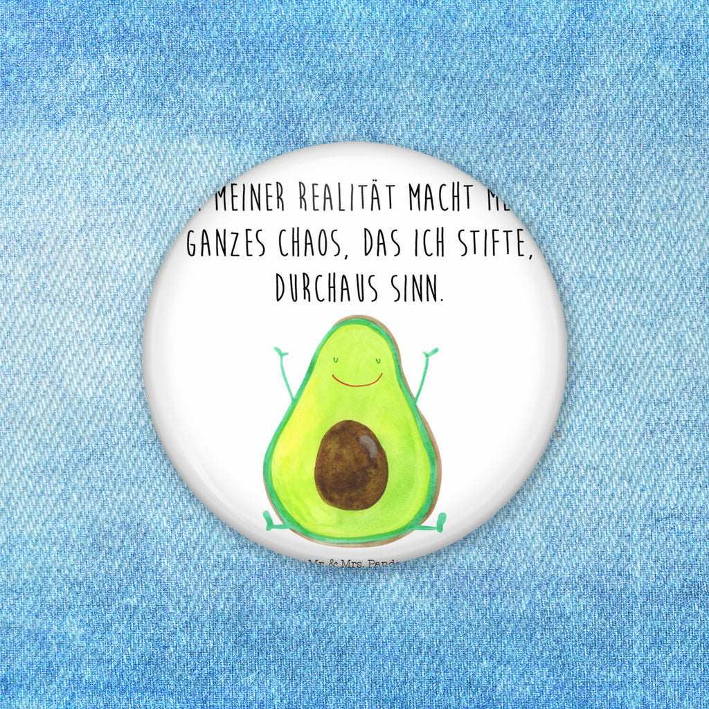 50mm Button Avocado Happy 50mm Button, Button, Pin, Anstecknadel, Avocado, Veggie, Vegan, Gesund, Chaos