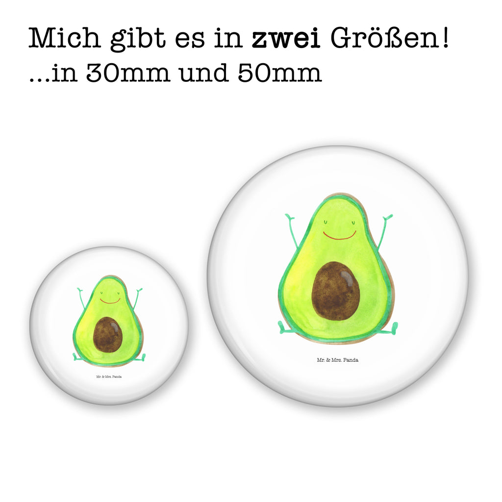 50mm Button Avocado Happy 50mm Button, Button, Pin, Anstecknadel, Avocado, Veggie, Vegan, Gesund, Chaos
