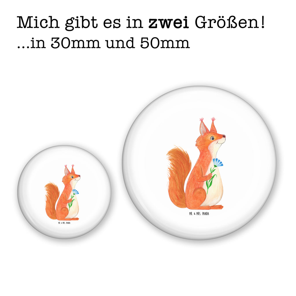 50mm Button Eichhörnchen Blume 50mm Button, Button, Pin, Anstecknadel, Tiermotive, Gute Laune, lustige Sprüche, Tiere, Eichhörnchen, Eichhorn, Spruch positiv, Lachen, Spaß, Motivation Sprüche, Motivation Bilder, glücklich Spruch, Spruch Deko