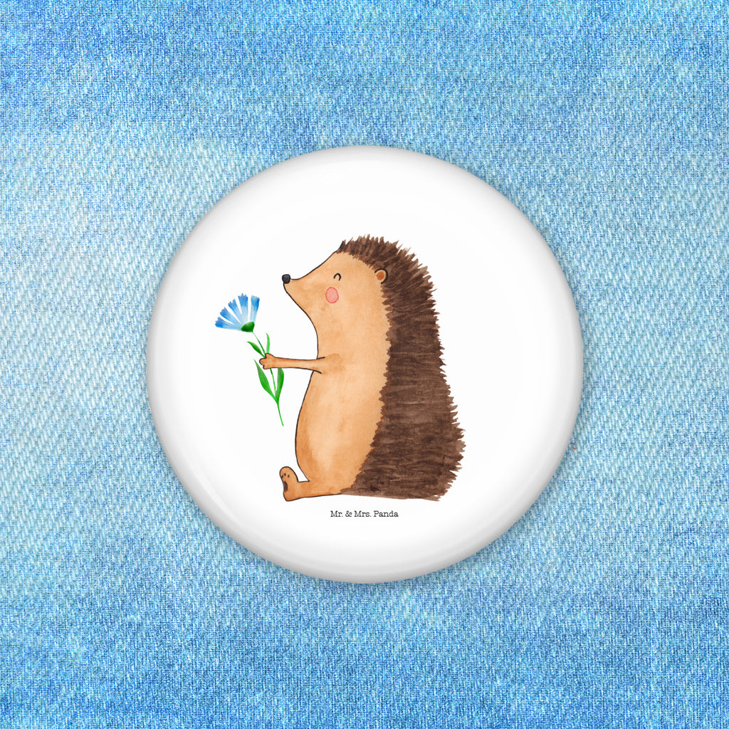50mm Button Igel mit Blume 50mm Button, Button, Pin, Anstecknadel, Tiermotive, Gute Laune, lustige Sprüche, Tiere, Igel, Gute Besserung, Genesungswünsche, Krankheit, Krankenhaus, krank, Besuch