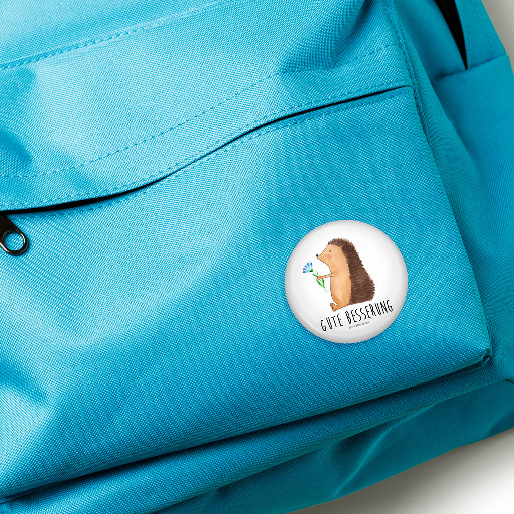 50mm Button Igel mit Blume 50mm Button, Button, Pin, Anstecknadel, Tiermotive, Gute Laune, lustige Sprüche, Tiere, Igel, Gute Besserung, Genesungswünsche, Krankheit, Krankenhaus, krank, Besuch