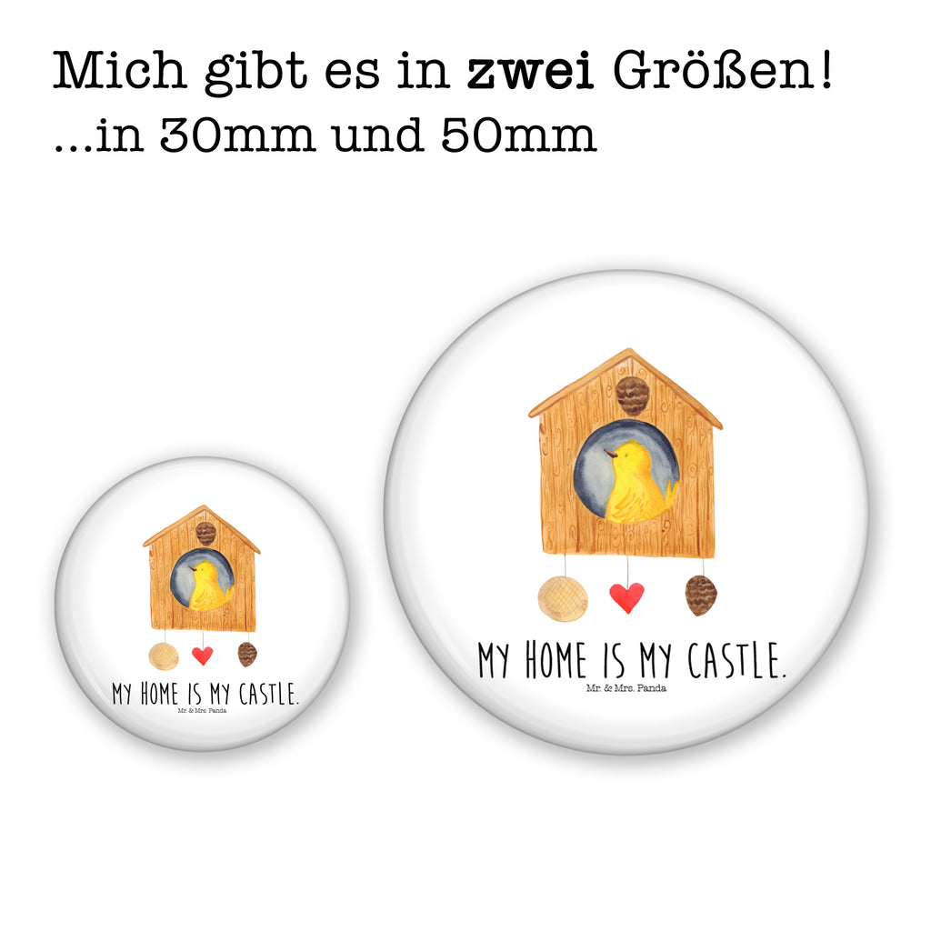 50mm Button Vogelhaus 50mm Button, Button, Pin, Anstecknadel, Tiermotive, Gute Laune, lustige Sprüche, Tiere, Vogel, Vögel, Vogelhaus, Vogelhäuschen, Home sweet home, Zuhause, Nest, Eigenheim, Familie, Wohnung, Haus, unser Haus, Lieblingsort, Castle