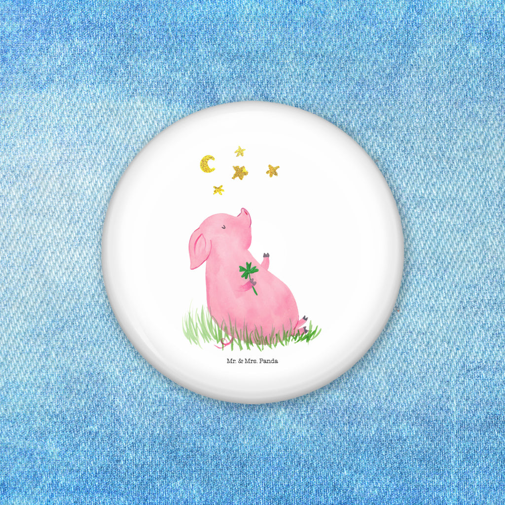50mm Button Glücksschwein 50mm Button, Button, Pin, Anstecknadel, Tiermotive, Gute Laune, lustige Sprüche, Tiere, Glücksschwein. Glück, Schwein, Schweinchen, Sterne, Sernchen, Ziele, Träume, Motivation, Glücksbringer