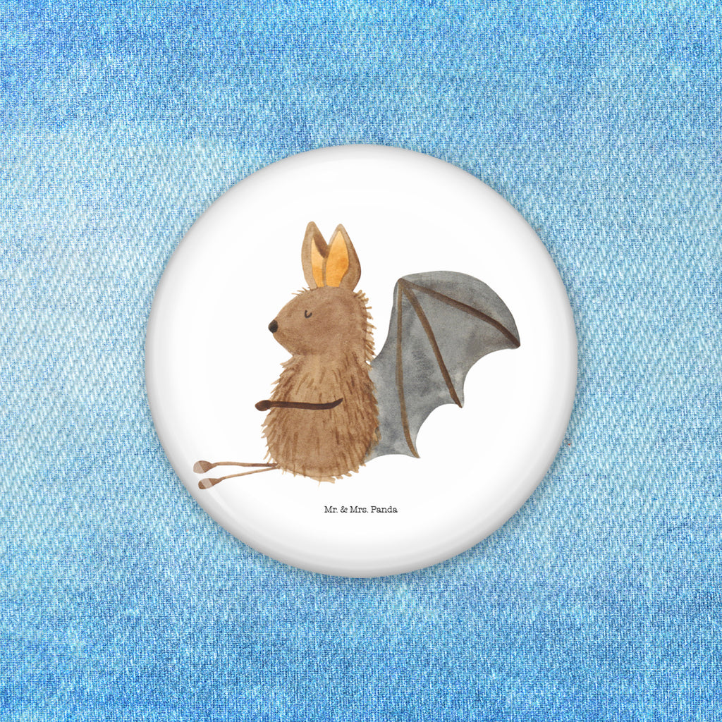 50mm Button Fledermaus sitzend 50mm Button, Button, Pin, Anstecknadel, Tiermotive, Gute Laune, lustige Sprüche, Tiere, Fledermaus, Fledermäuse, Motivation, entspannen