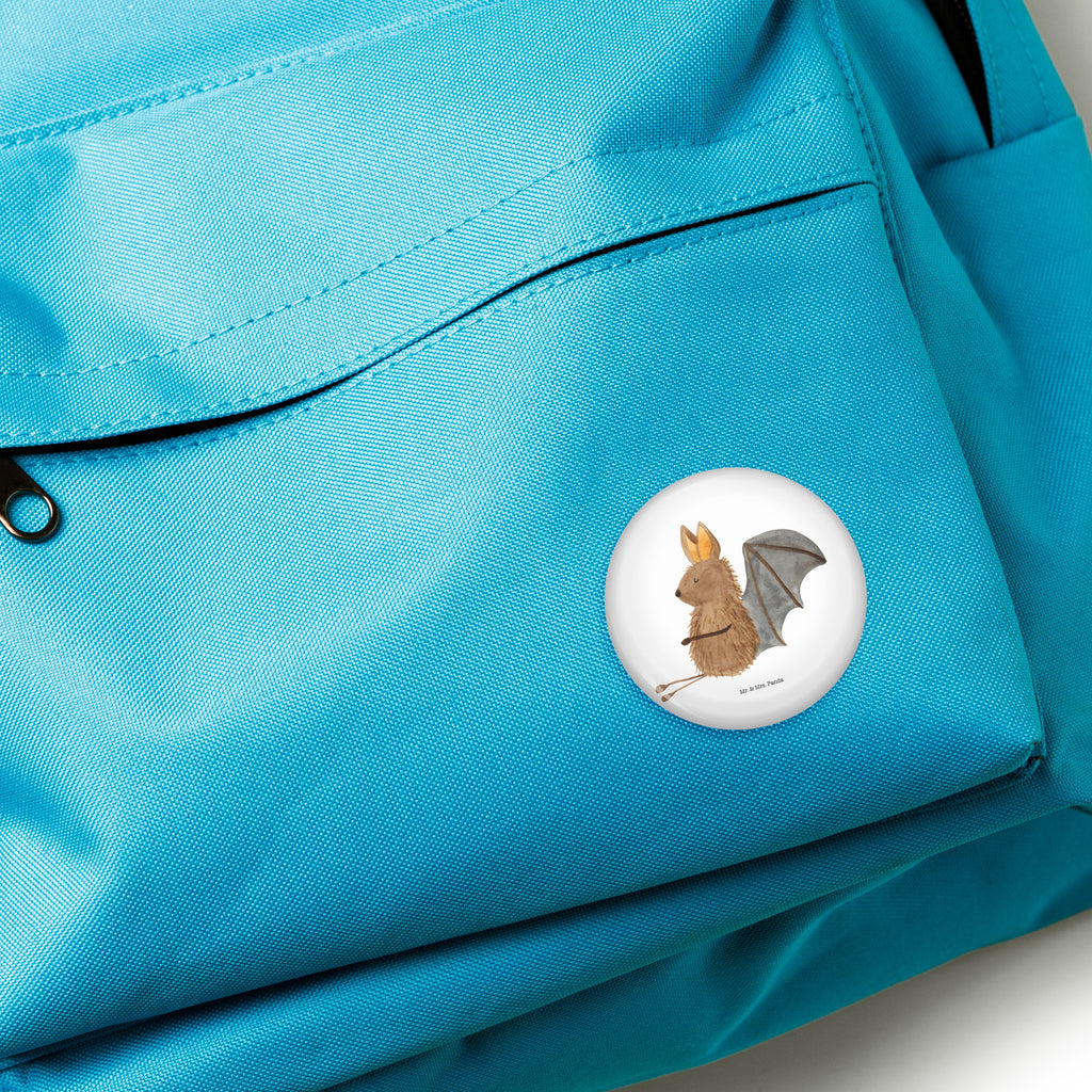 50mm Button Fledermaus sitzend 50mm Button, Button, Pin, Anstecknadel, Tiermotive, Gute Laune, lustige Sprüche, Tiere, Fledermaus, Fledermäuse, Motivation, entspannen