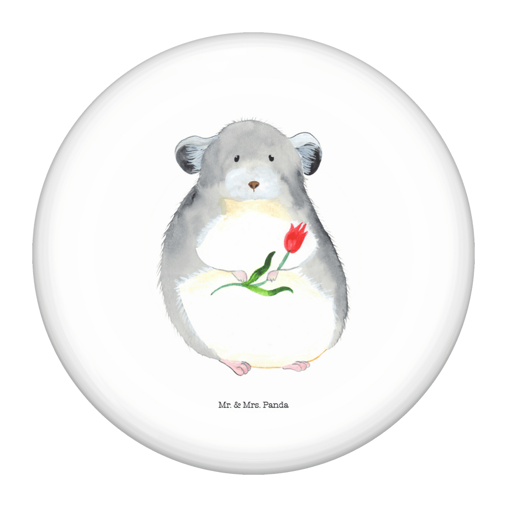 50mm Button Chinchilla mit Blume 50mm Button, Button, Pin, Anstecknadel, Tiermotive, Gute Laune, lustige Sprüche, Tiere, Chinchilla, Chinchillas, Liebeskummer, Kummer, Depressionen, traurig sein, Chaos, Glücklichsein, Büro, Büroalltag