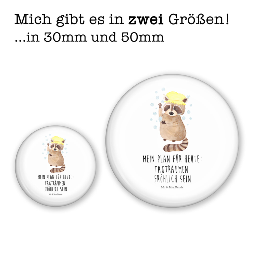 50mm Button Waschbär 50mm Button, Button, Pin, Anstecknadel, Tiermotive, Gute Laune, lustige Sprüche, Tiere, Waschbär, Tagträumen, Plan, Fröhlich, waschen, Seifenblasen