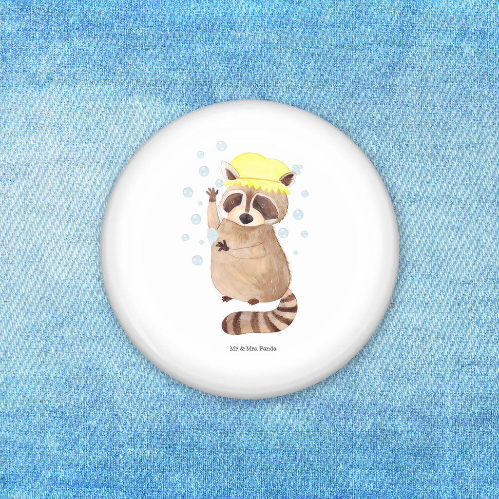 50mm Button Waschbär 50mm Button, Button, Pin, Anstecknadel, Tiermotive, Gute Laune, lustige Sprüche, Tiere, Waschbär, Tagträumen, Plan, Fröhlich, waschen, Seifenblasen