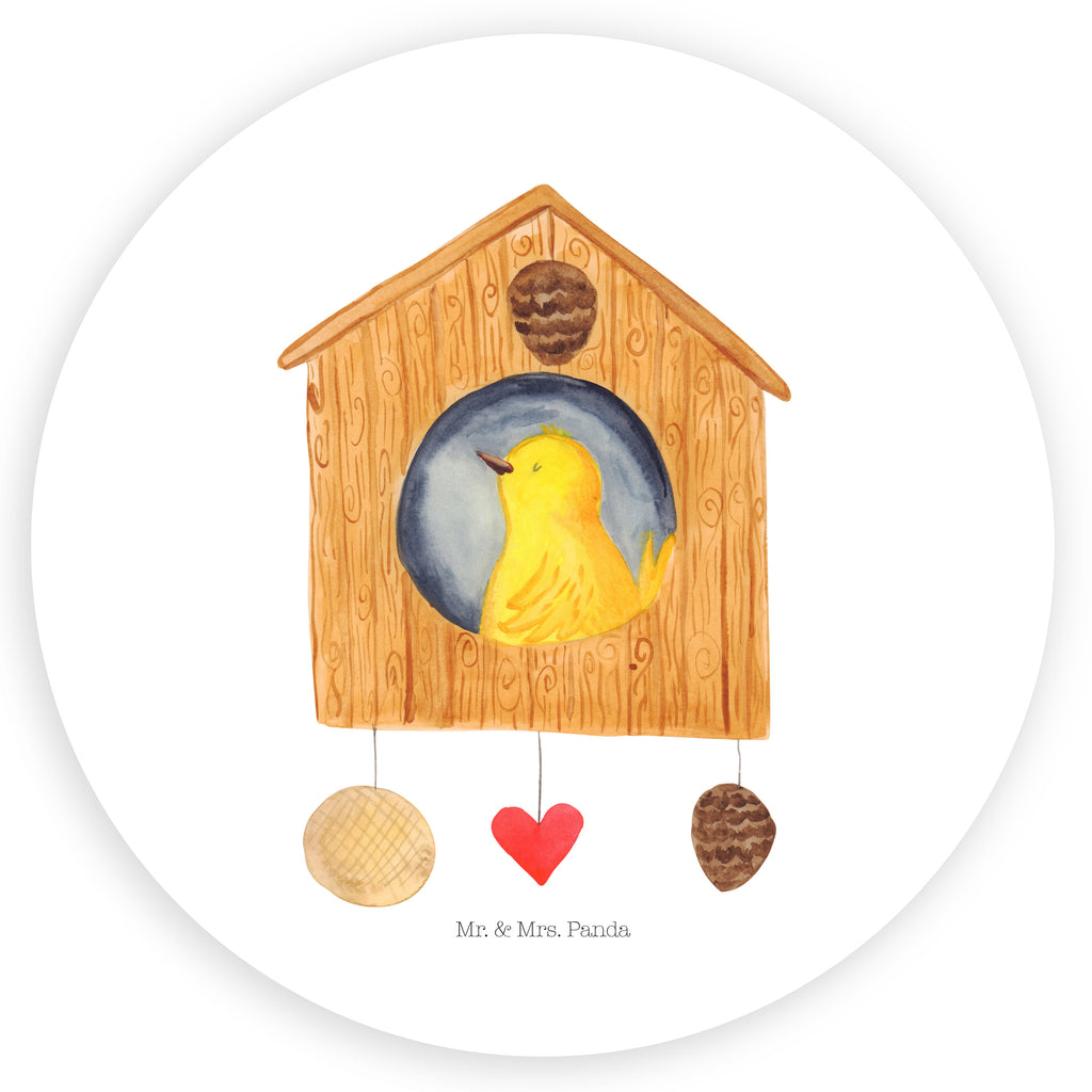 40mm Rund Aufkleber Vogelhaus sweet Home Sticker, Aufkleber, Etikett, Tiermotive, Gute Laune, lustige Sprüche, Tiere, Vogelhaus, Vogel, Home sweet Home, Einzug, Umzug, Geschenk, Einzugsgeschenk, Hausbau, Haus
