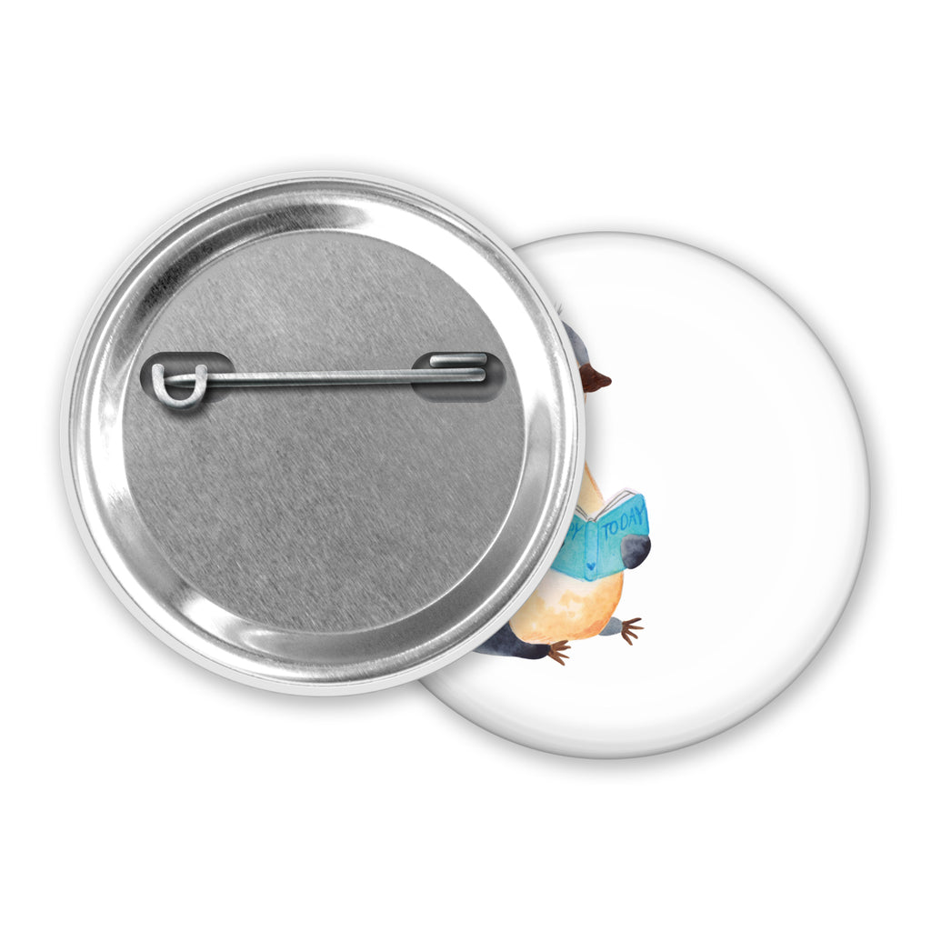50mm Button Pinguin Buch 50mm Button, Button, Pin, Anstecknadel, Pinguin, Pinguine, Buch, Lesen, Bücherwurm, Nichtstun, Faulenzen, Ferien, Urlaub, Freizeit